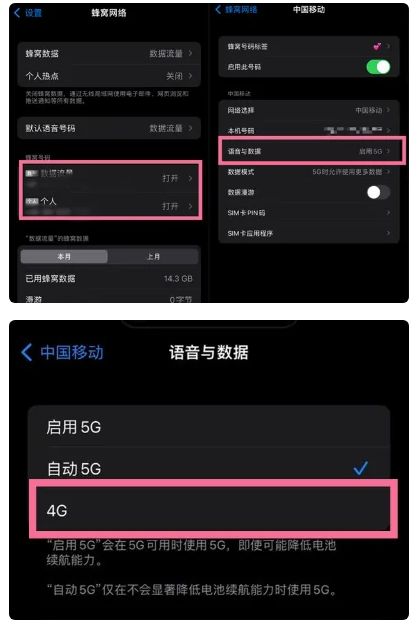 苏尼特右苹果手机维修分享iPhone14如何切换4G/5G? iPhone14 5G网络切换方法 